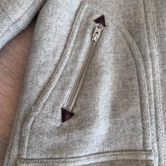 J. Crew Chateau Parka in Italian Stadium Cloth Wool Gray Size 0 - Picture 4 of 7
